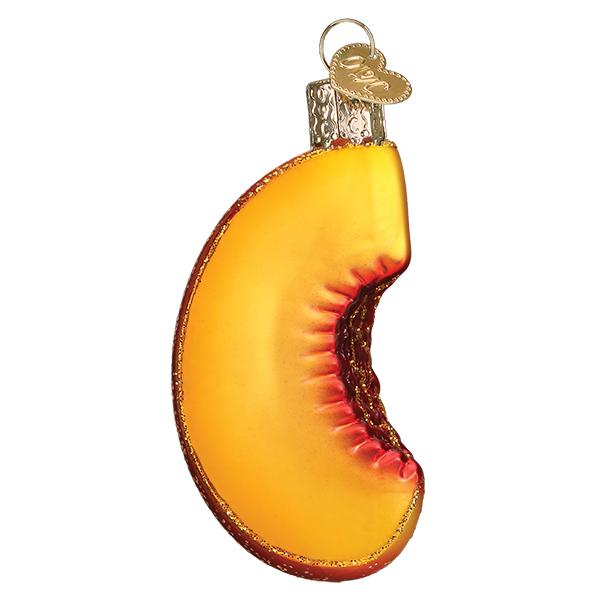Old World Christmas: Peach Slice Christmas Ornament