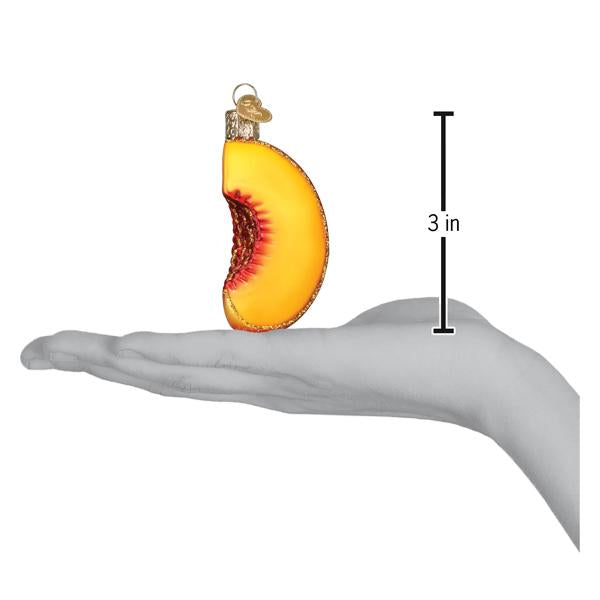 Old World Christmas: Peach Slice Christmas Ornament