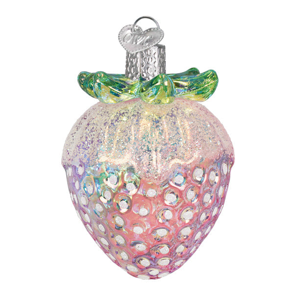 Old World Christmas: Shimmering Strawberry Christmas Ornament