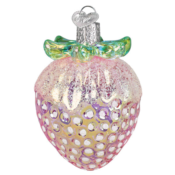 Old World Christmas: Shimmering Strawberry Christmas Ornament