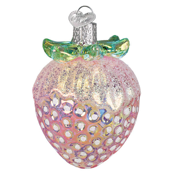 Old World Christmas: Shimmering Strawberry Christmas Ornament