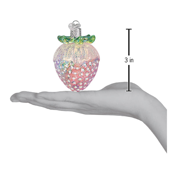 Old World Christmas: Shimmering Strawberry Christmas Ornament