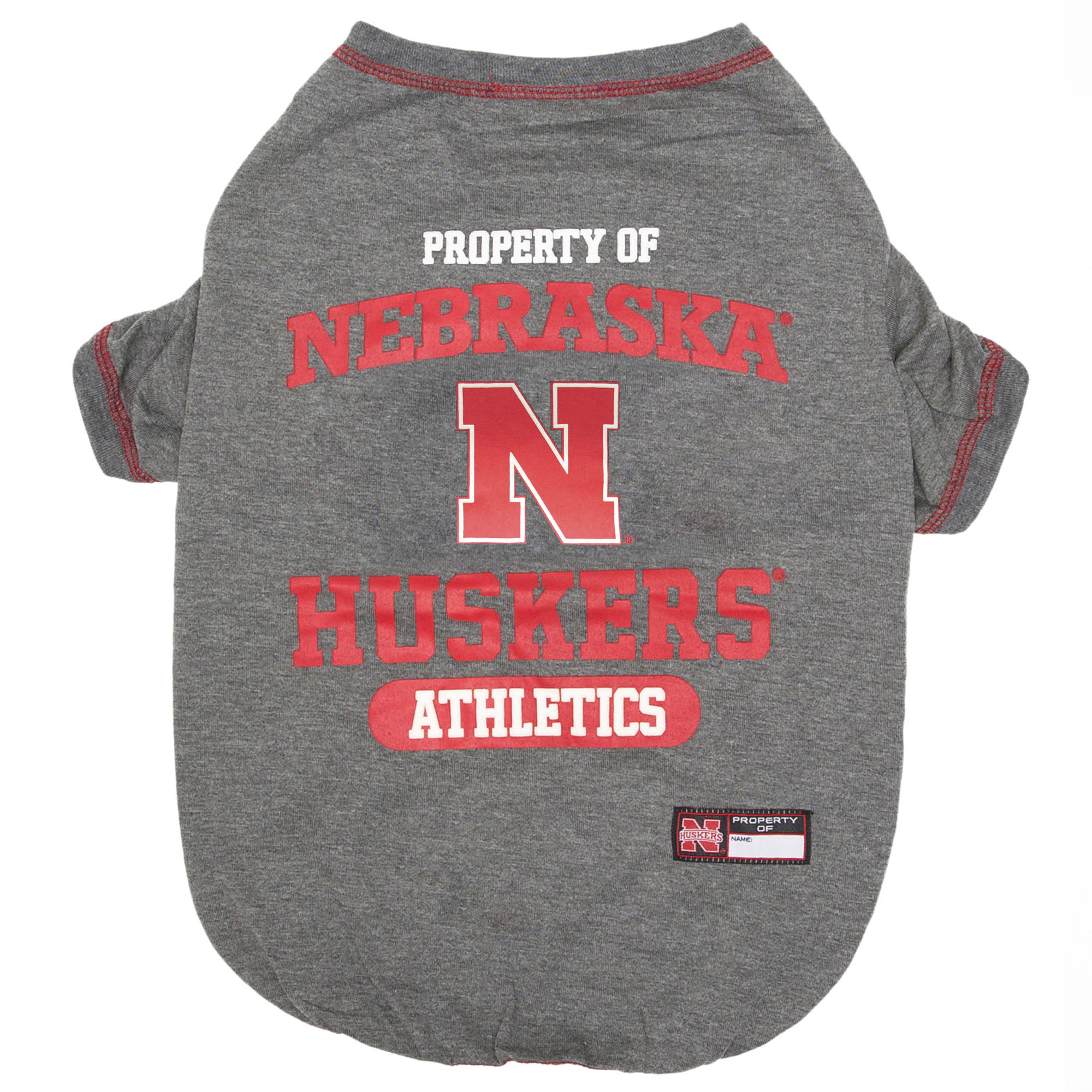 Nebraska Cornhuskers Dog Tee Shirt - Gray