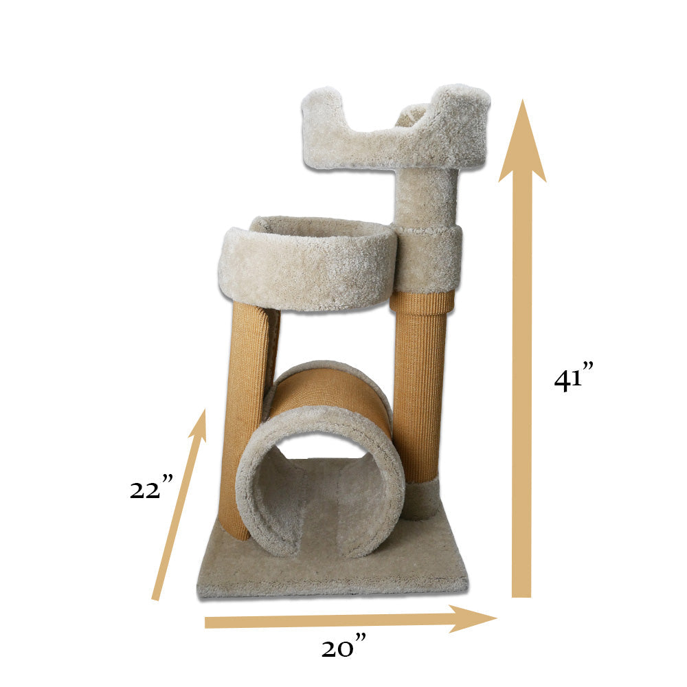 I-2 Cat Tower with 2 Cat Bed & Cat Scratcher