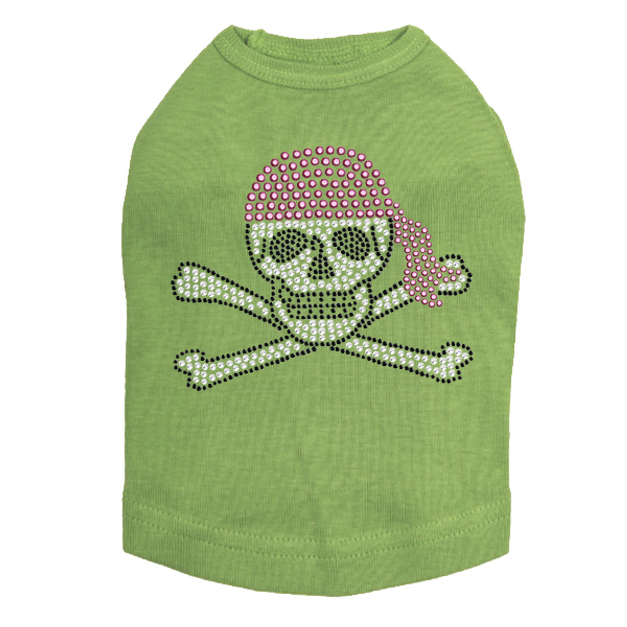 Skull with Pink Bandanna - Dog Tank
