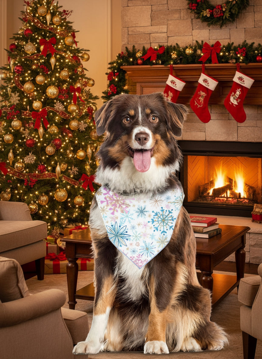 Winter Snowflakes Pet Bandana