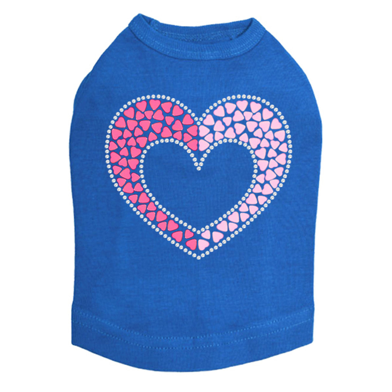 Pink & Light Pink Nailhead Hearts - Dog Tank