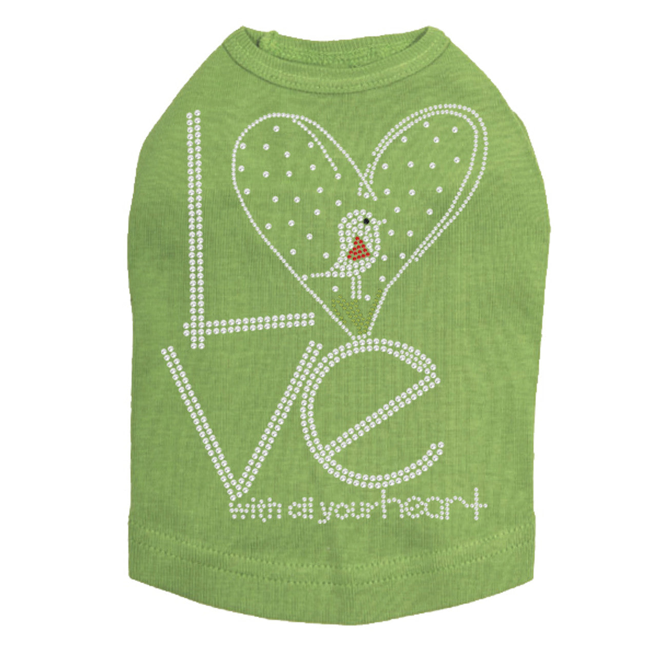 Love With All Your Heart Love Bird - Dog Tank
