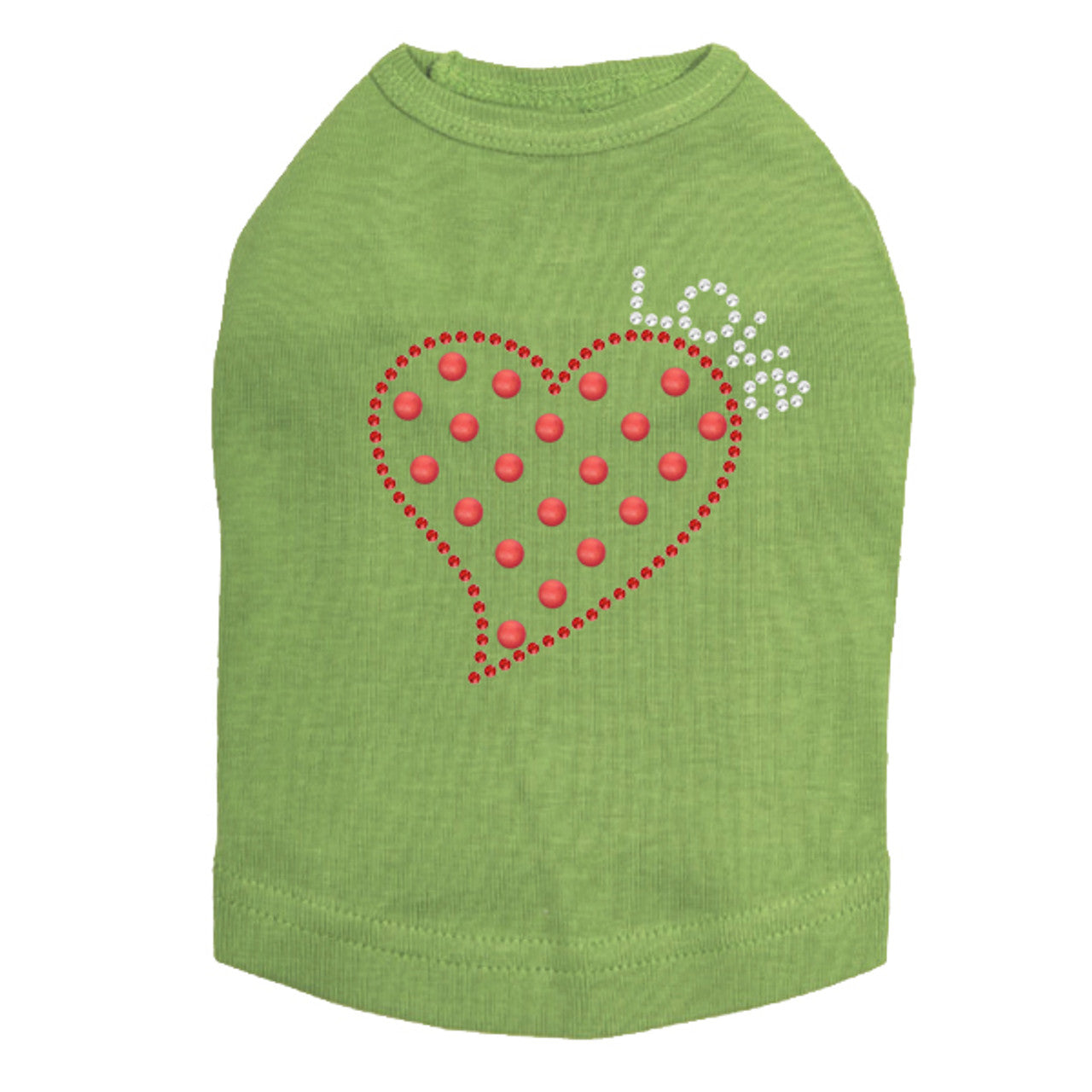 Small Love Polka Dot Heart - Dog Tank