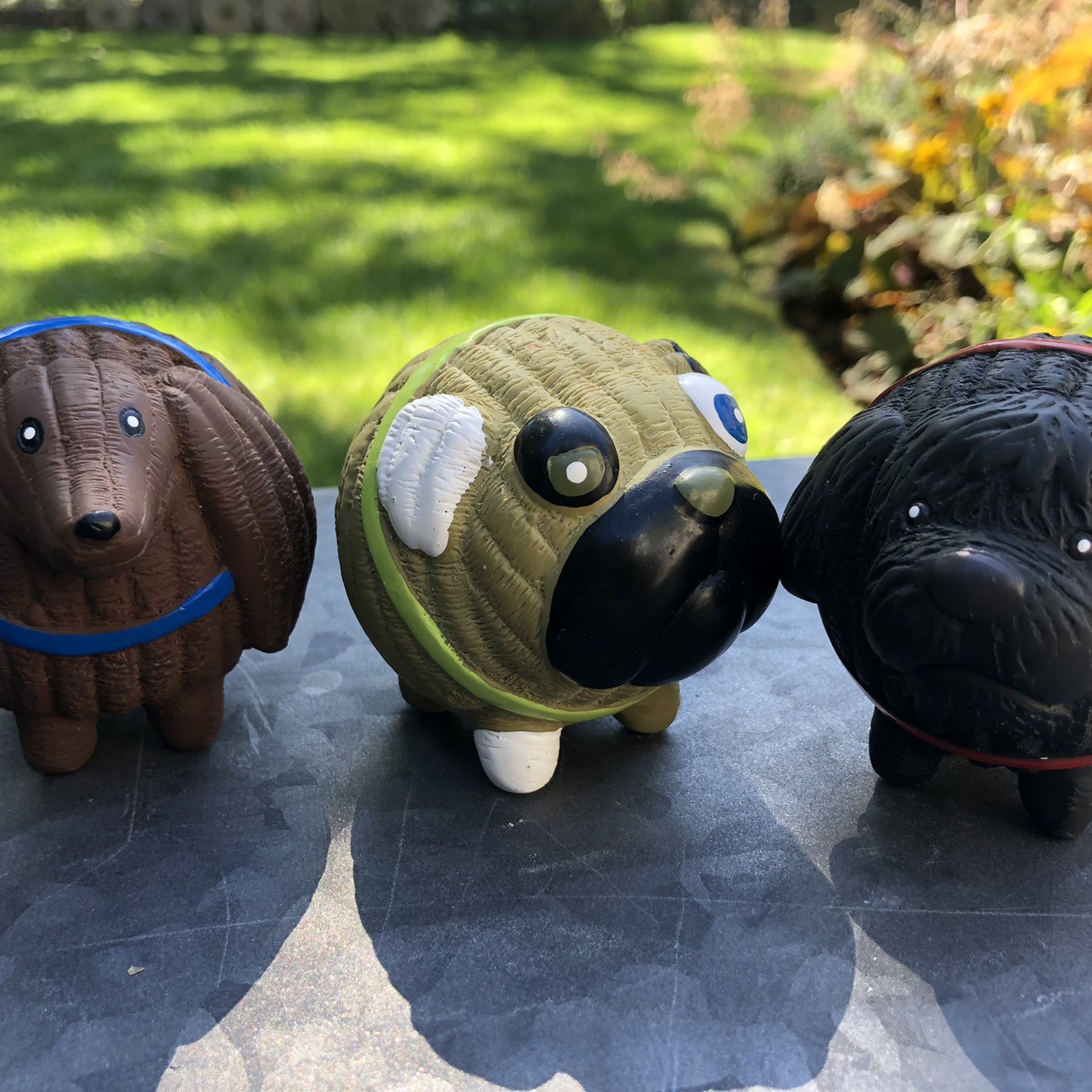 Assorted Ruff-Tex HuggleMuttTM Latex Balls Dog Toys, 3 Pack, Small