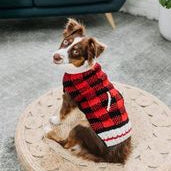 Chilly Dog Buffalo Plaid Wool Dog Sweater