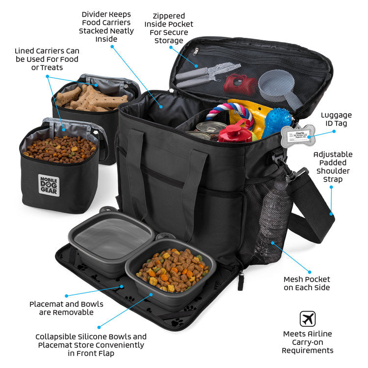 Personalized Large Week Away® Tote Bag Black