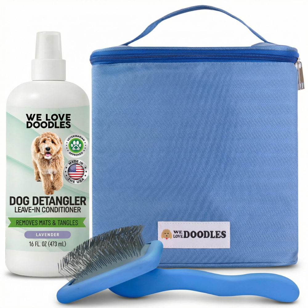 Slicker Brush & Detangler Bundle with Grooming Bag