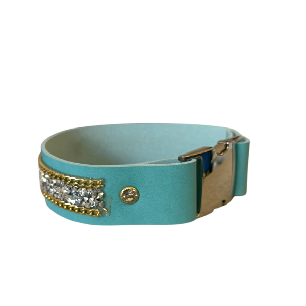 The Monte Carlo Dog Collar in Sniffany Blue