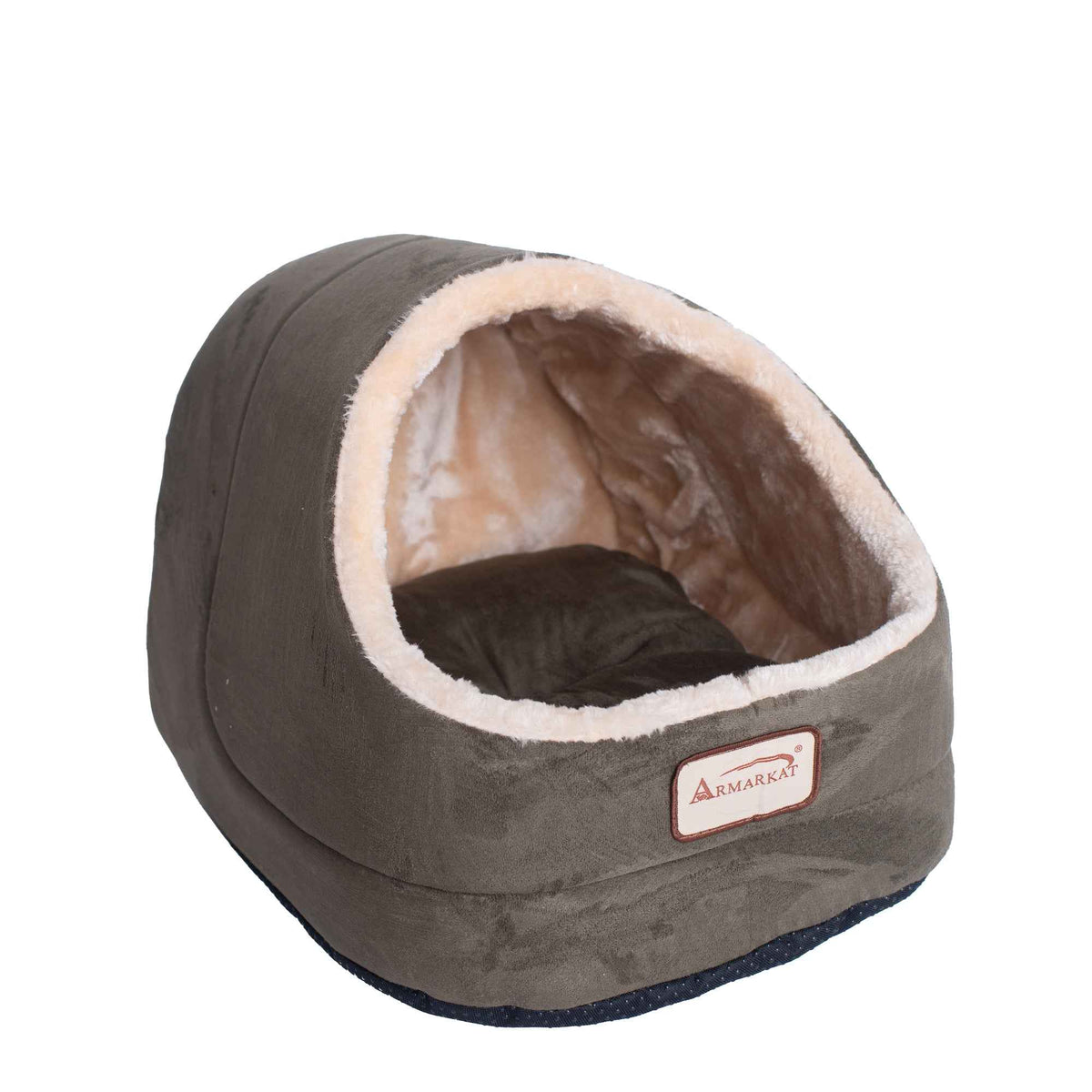 Armarkat faux suede Cat Bed and Cave  18"(L) x 12.5"(W) x 11.5"(H)  C18HML/MH Laurel Green