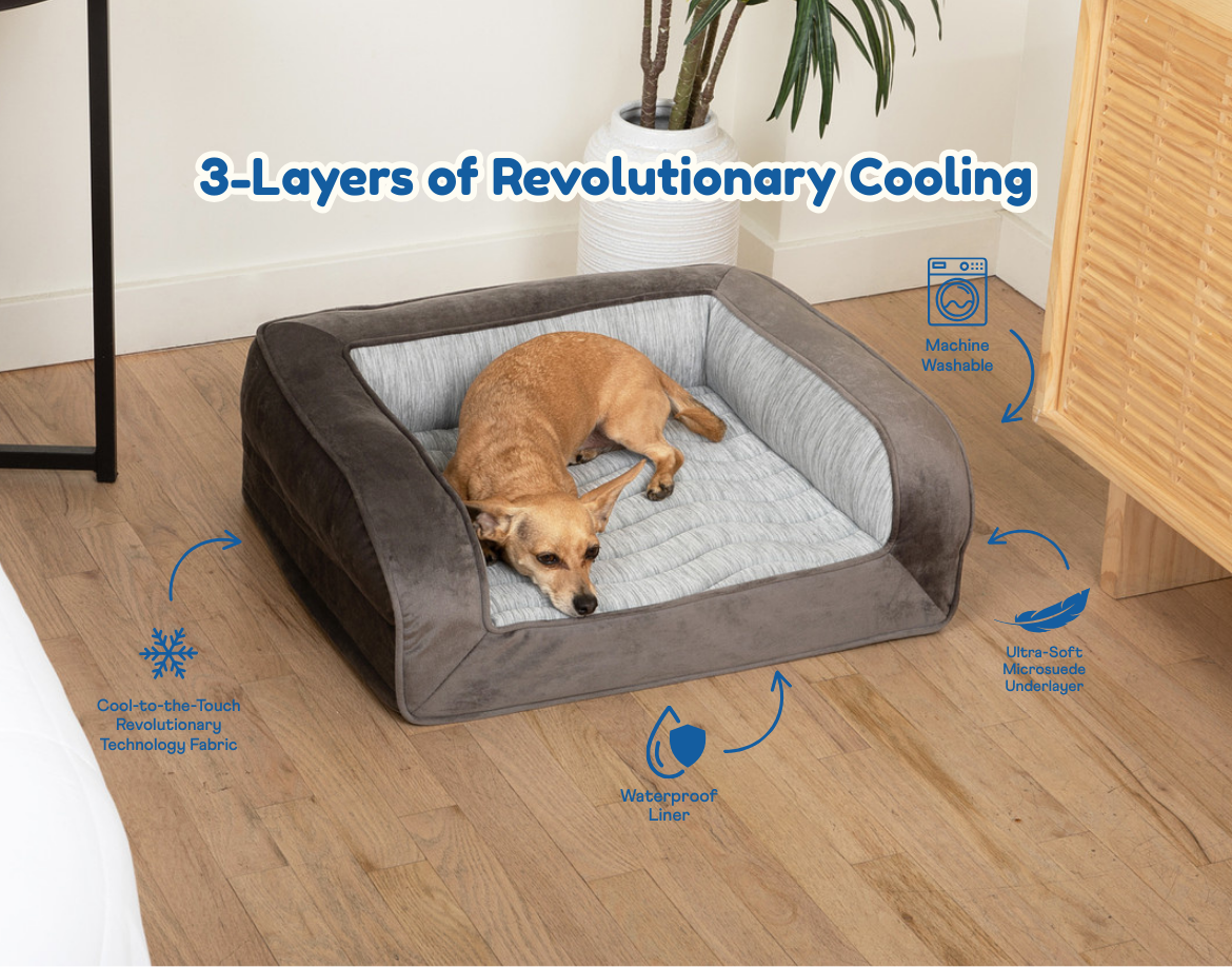 PupChill Cooling Bolster Dog Bed