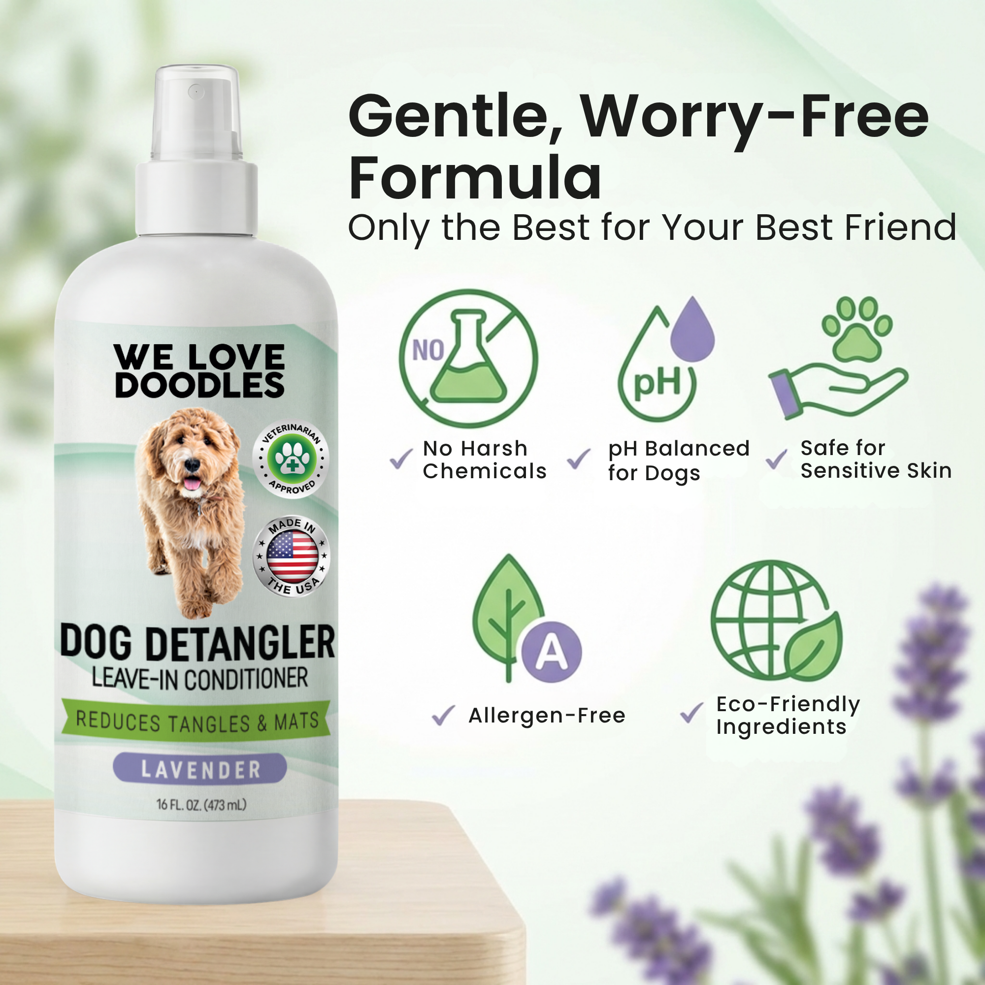 Dog Detangler Spray (Lavender)