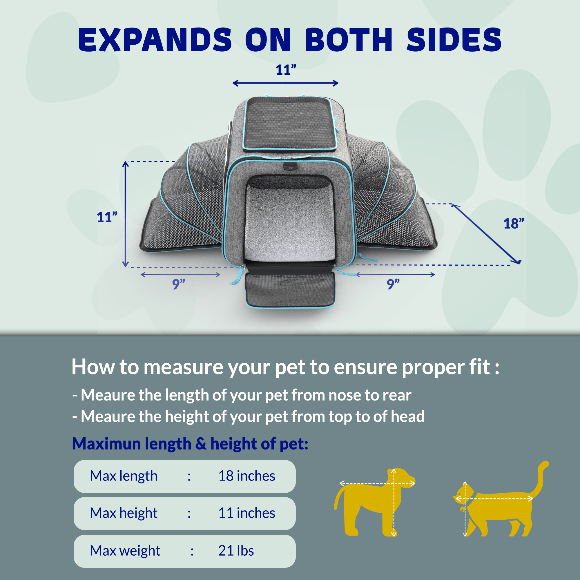 Katziela Rolling Rover Airline Compliant Expandable Wheeled Pet Carrier | HT Animal Supply