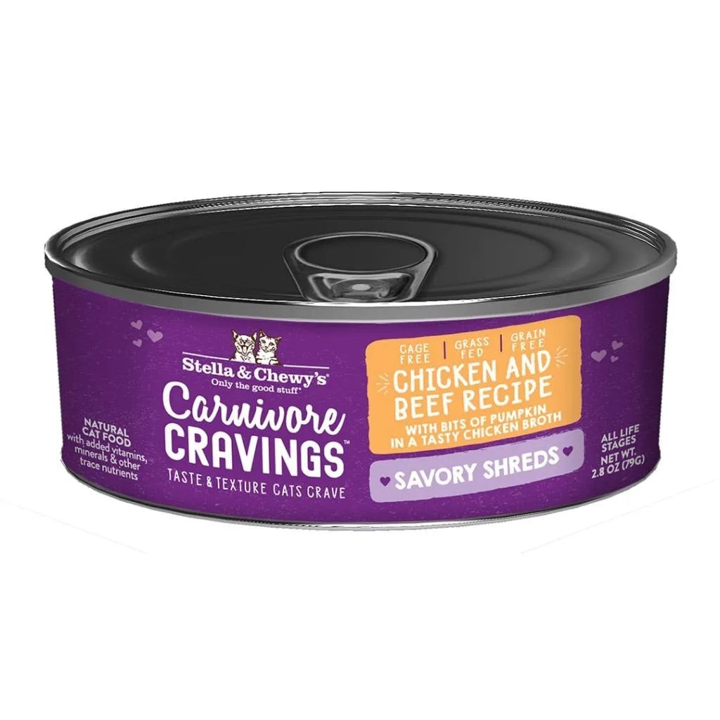Stella & Chewys Carnivore Cravings Shredded Chicken & Beef Cat Cans (2.8oz)