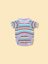 Pet & Me Spring Summer Lavender Ruffle Crochet Short Sleeve Polo Shirt