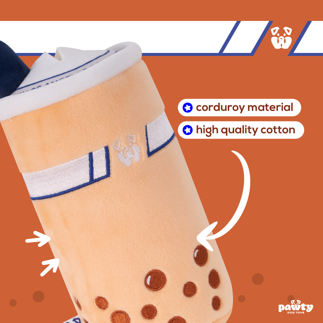 Pawty Boba Tea Plush Dog Toy