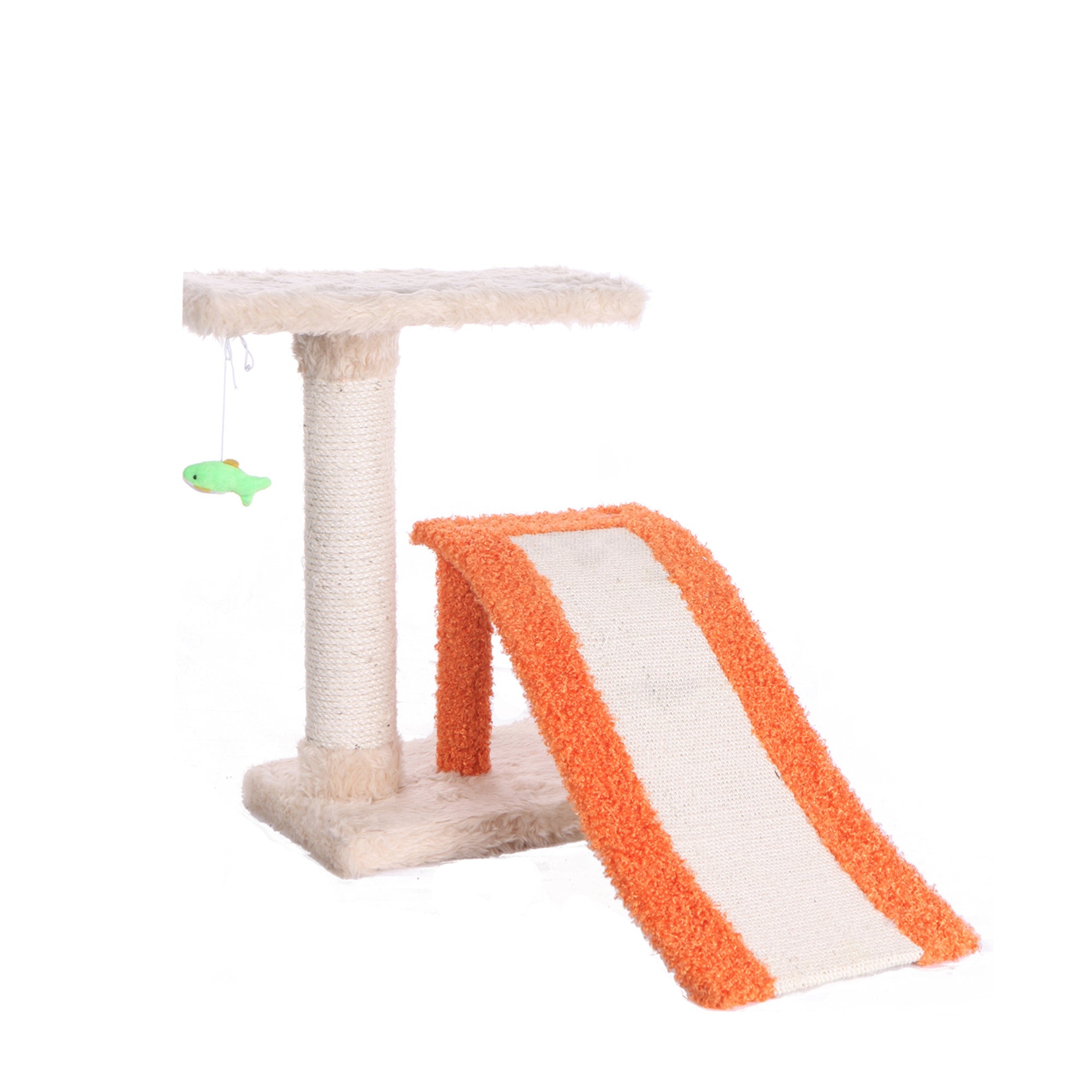 Two-Level Platform Scratcher W Sisal Carpet Ramp
