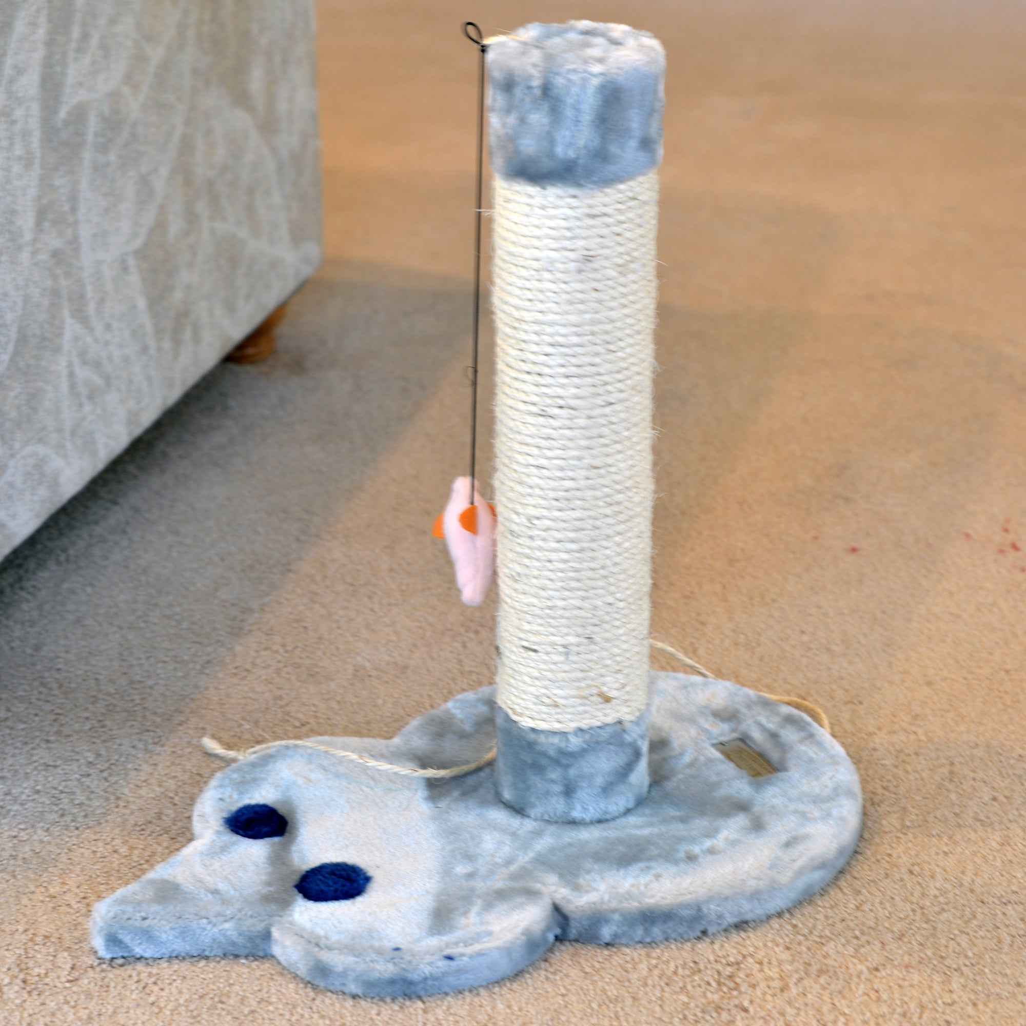 Armarkat Mouse Shape Cat Scratcher Toy Sisal Scratching Post For Kitty TraInIng