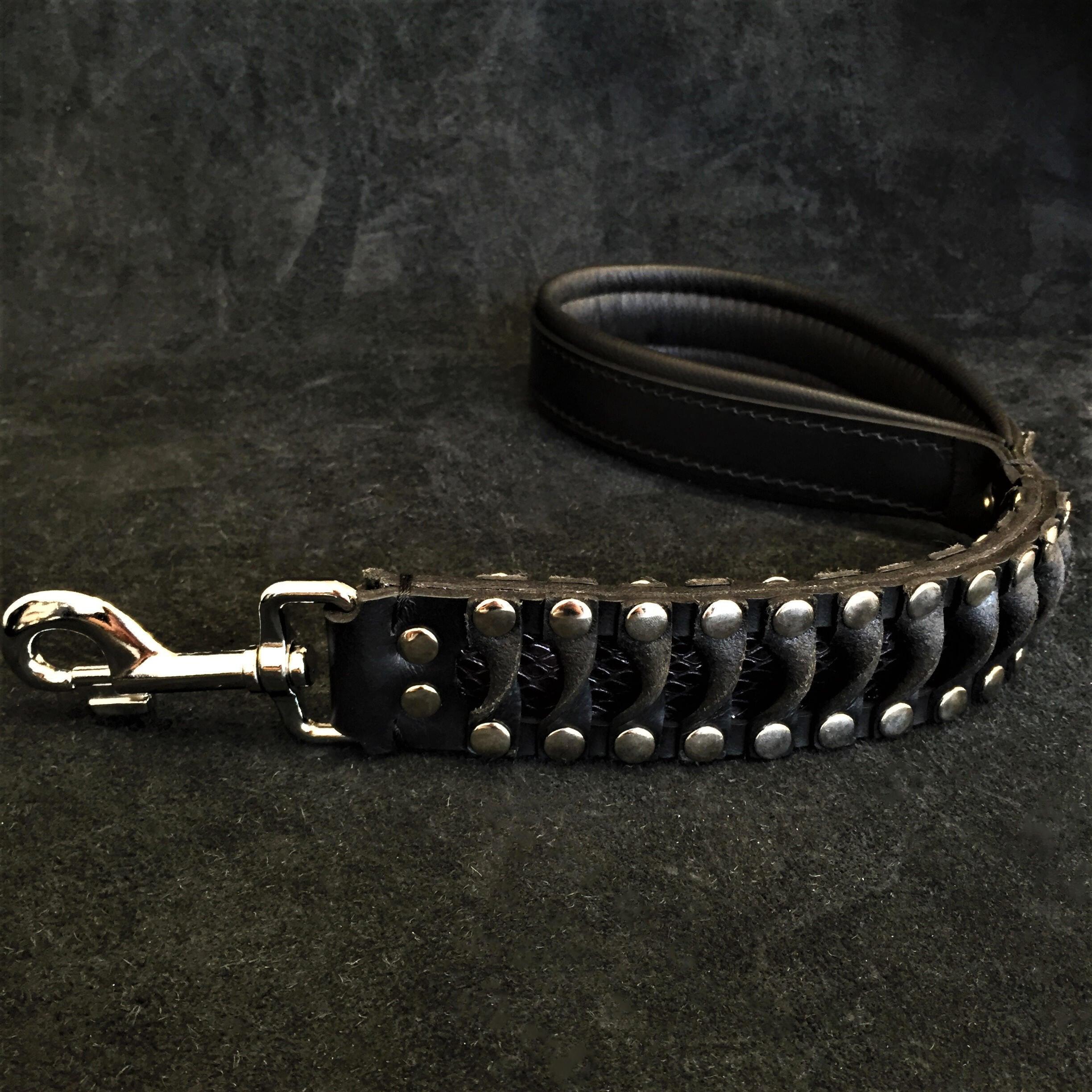 Bestia Dog Gear Genuine Leather Dog Collar 