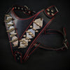 Bestia Dog Gear Genuine Leather Dog Harness - Red/XXL