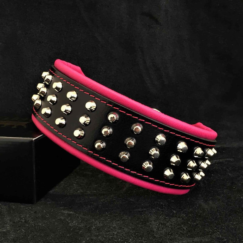 Bestia Stud Leather Dog Collar