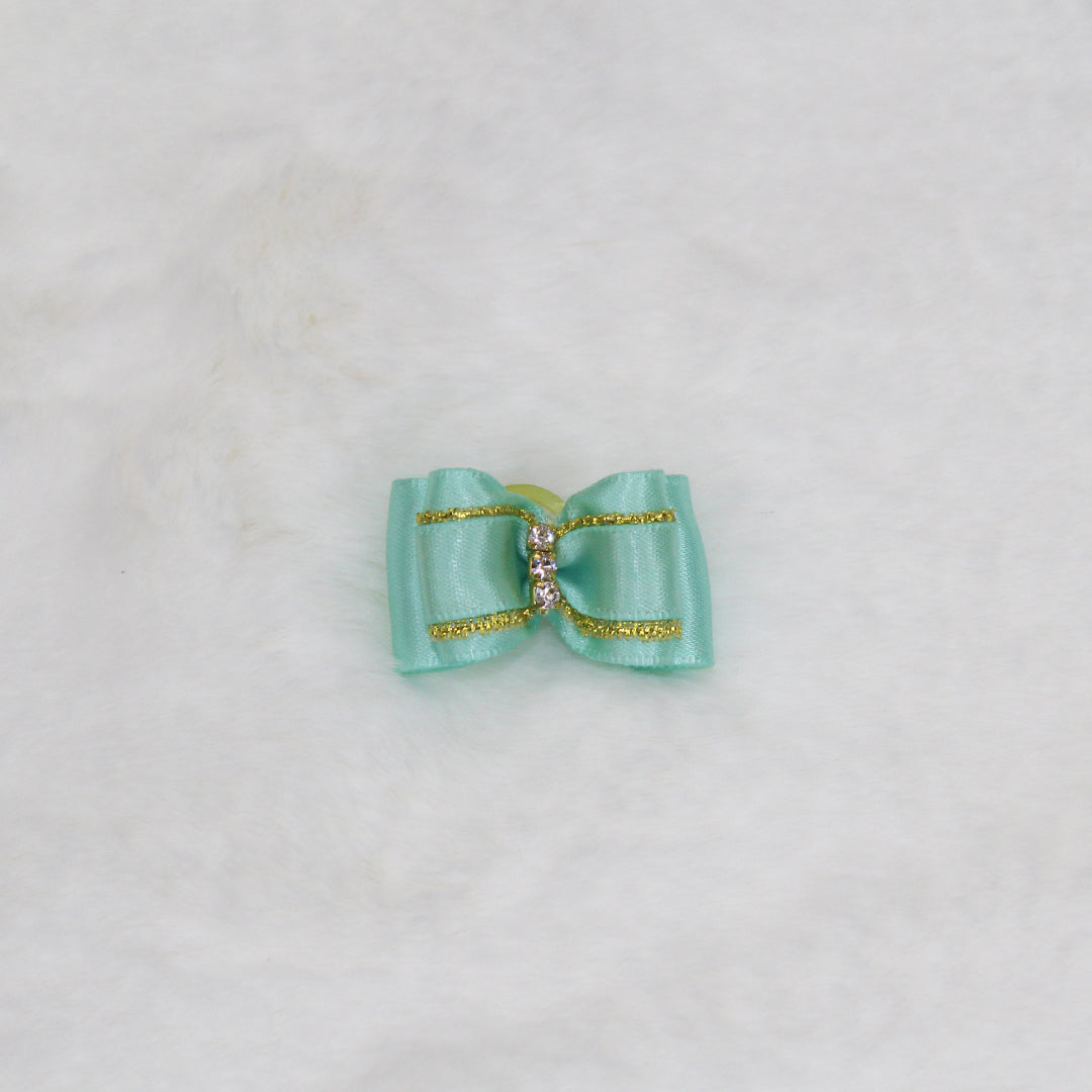 Hello Doggie Three Crystal Blue Dog Barrette