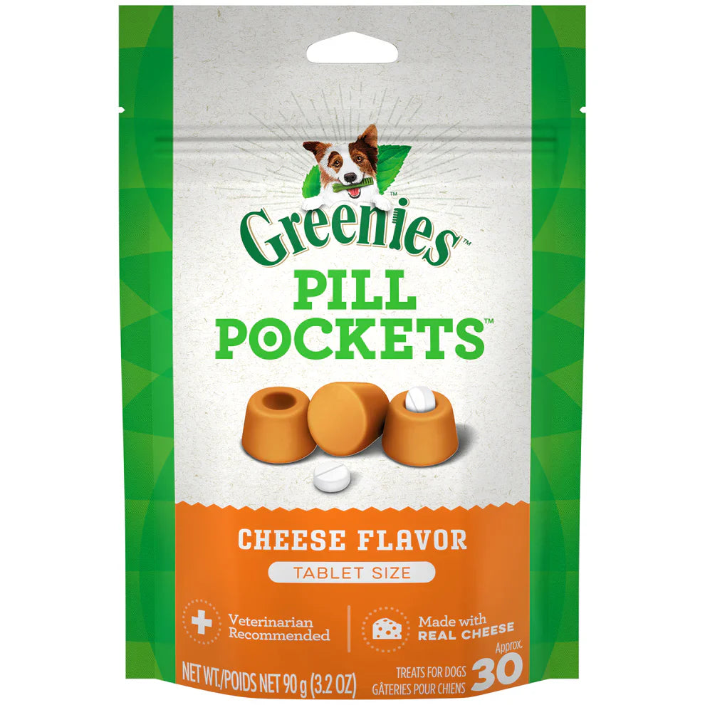 GREENIES Cheese Flavored Tablet Pill Pockets (3.2oz)