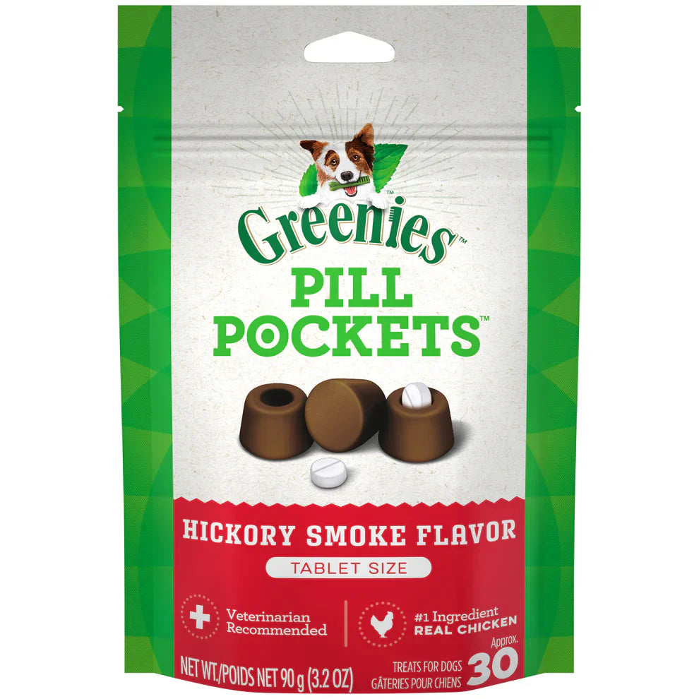 GREENIES Hickory Smoke Flavored Tablet Pill Pockets (3.2oz)