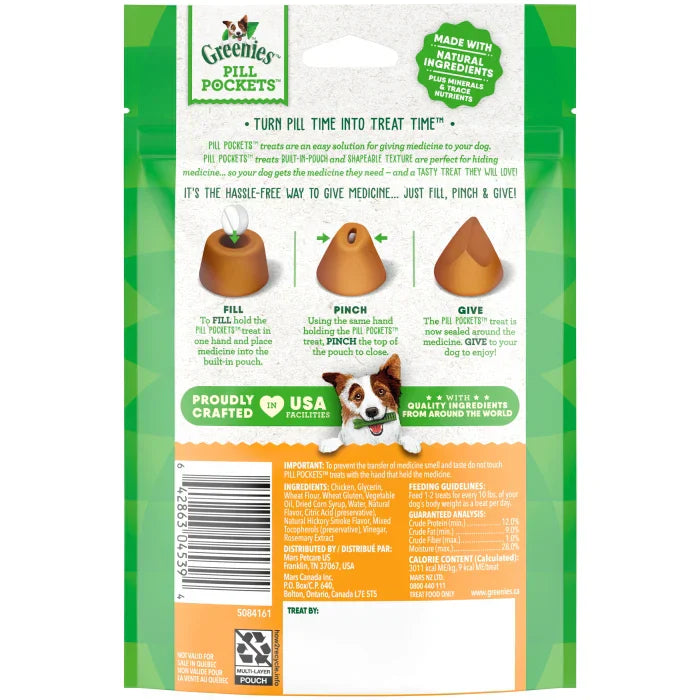GREENIES Chicken Flavored Tablet Pill Pockets (3.2oz) - HT Animal Supply