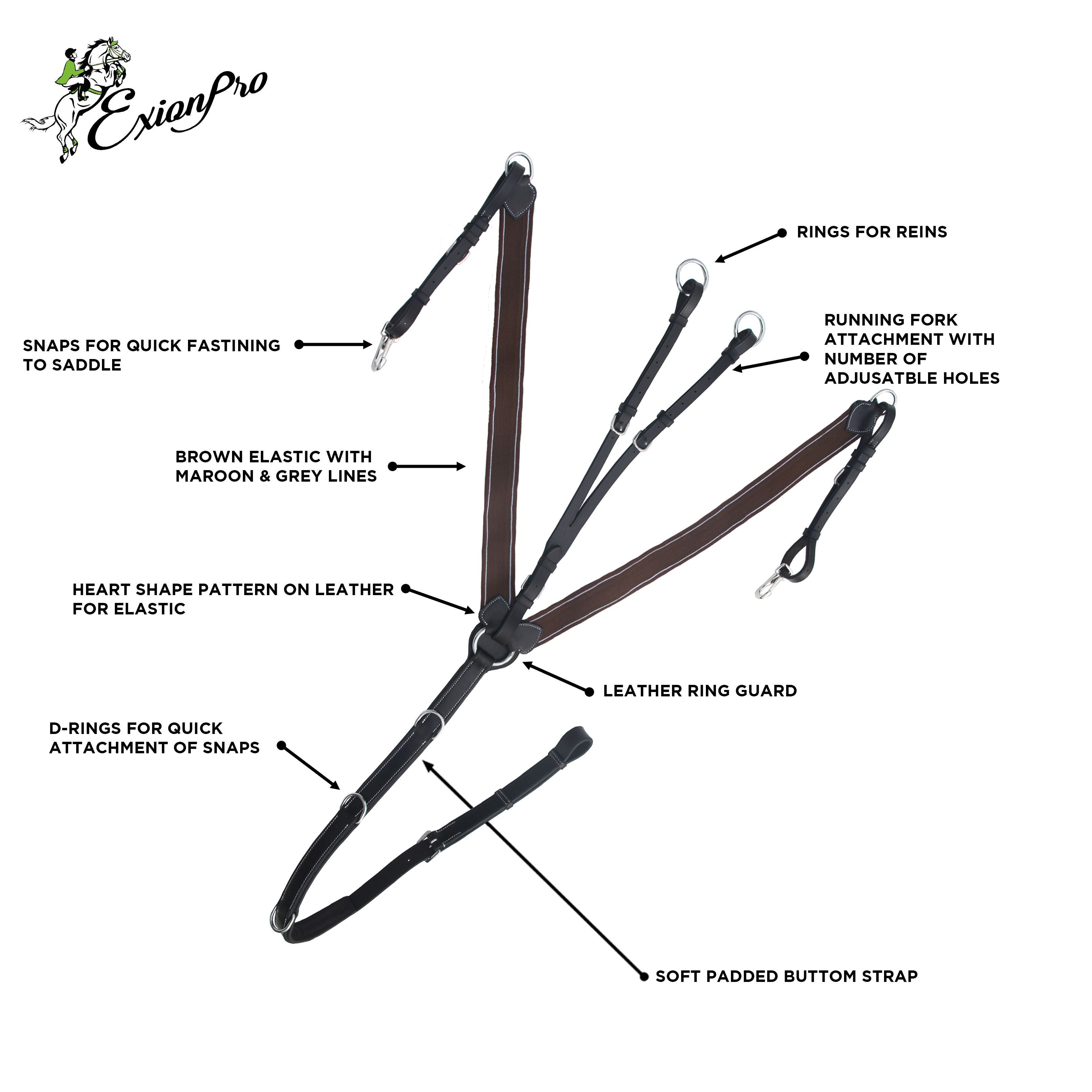 ExionPro Heart Shape 3 Point Breastplate - Matching Elastic