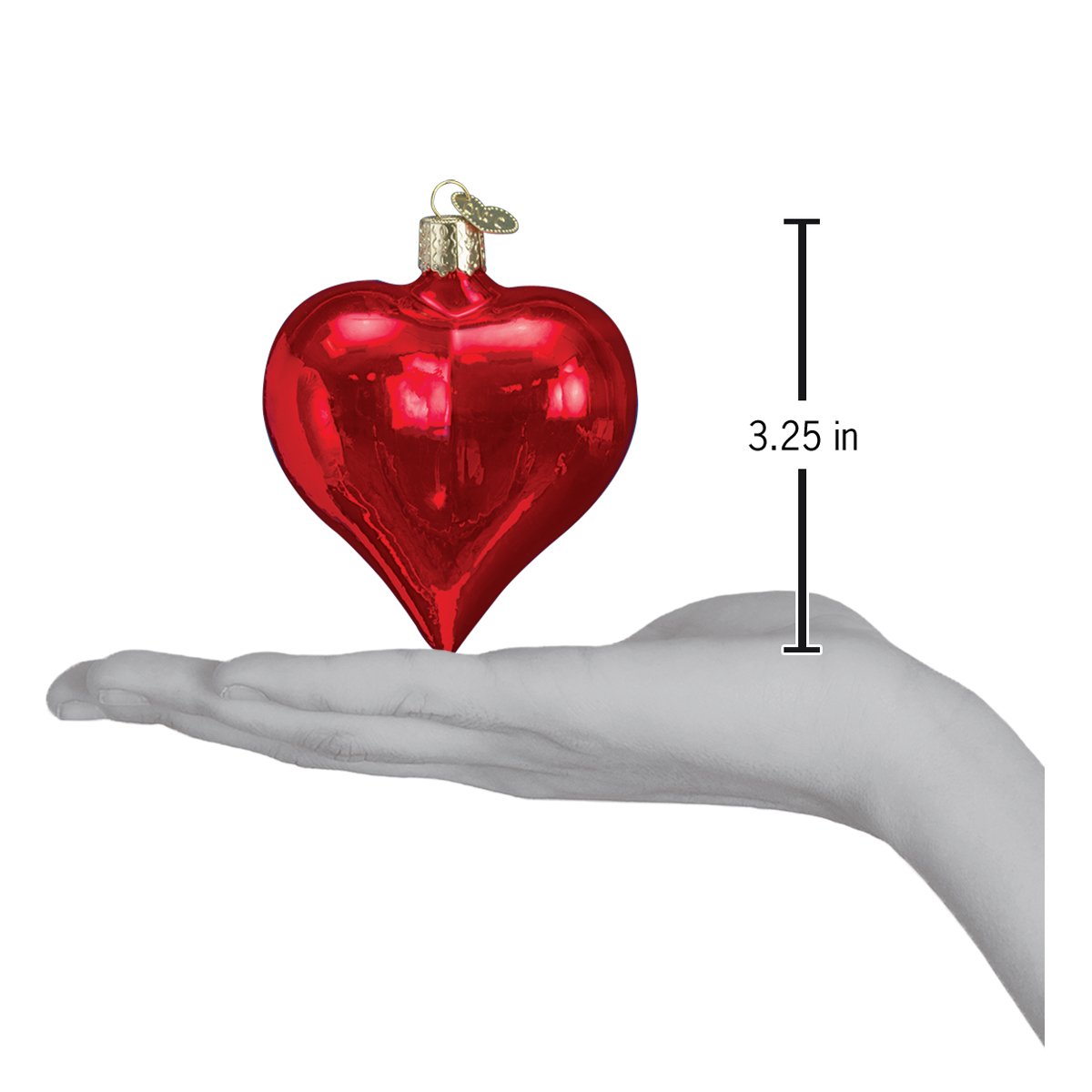 Large Shiny Red Heart Ornament
