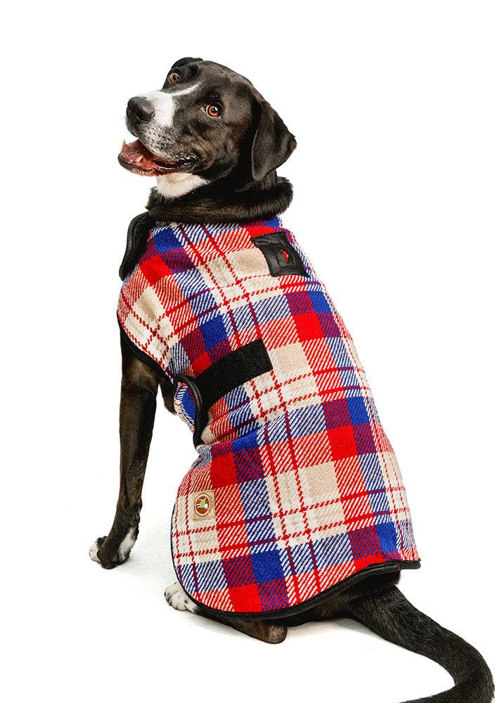 Red Field Plaid Coat