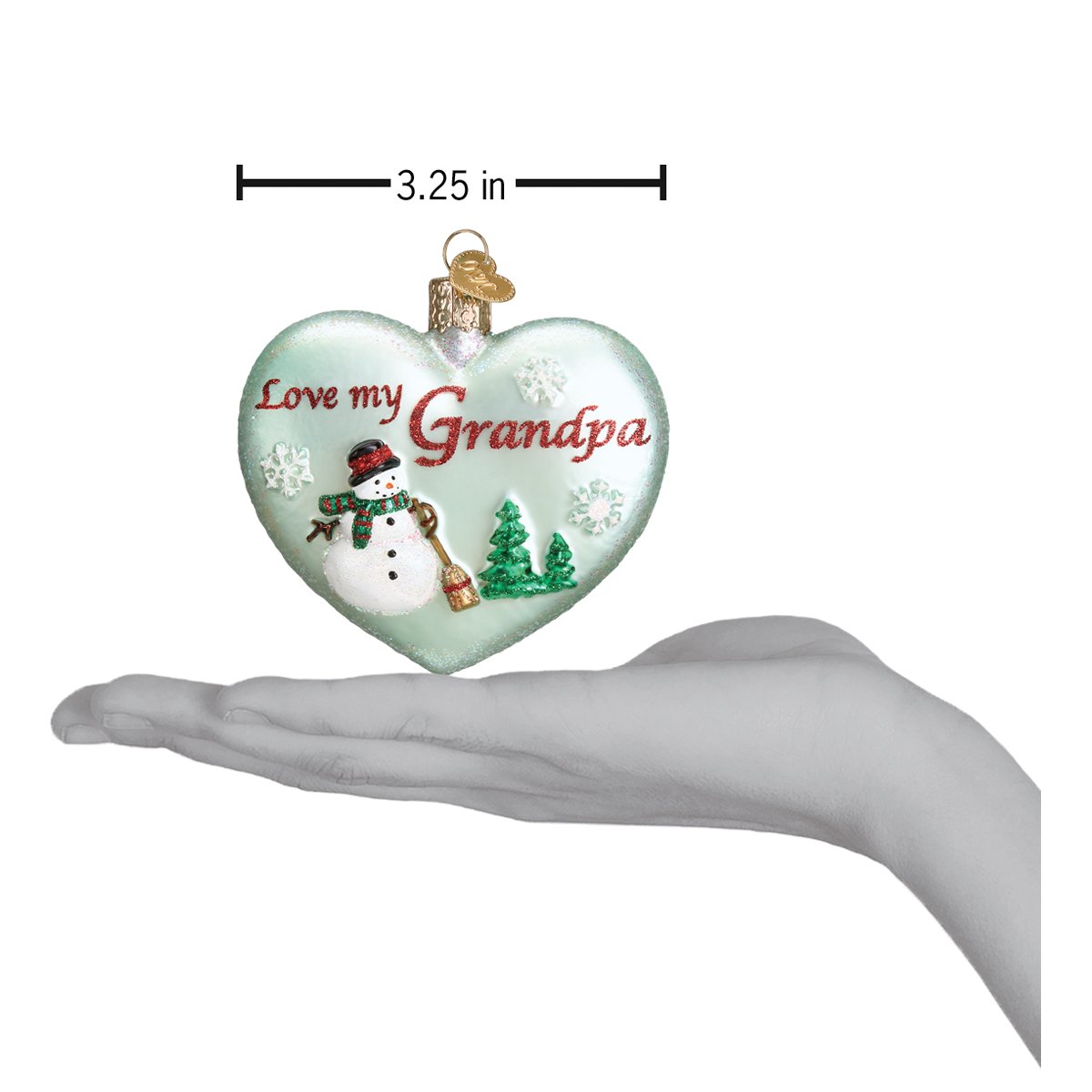 Grandpa Heart Ornament