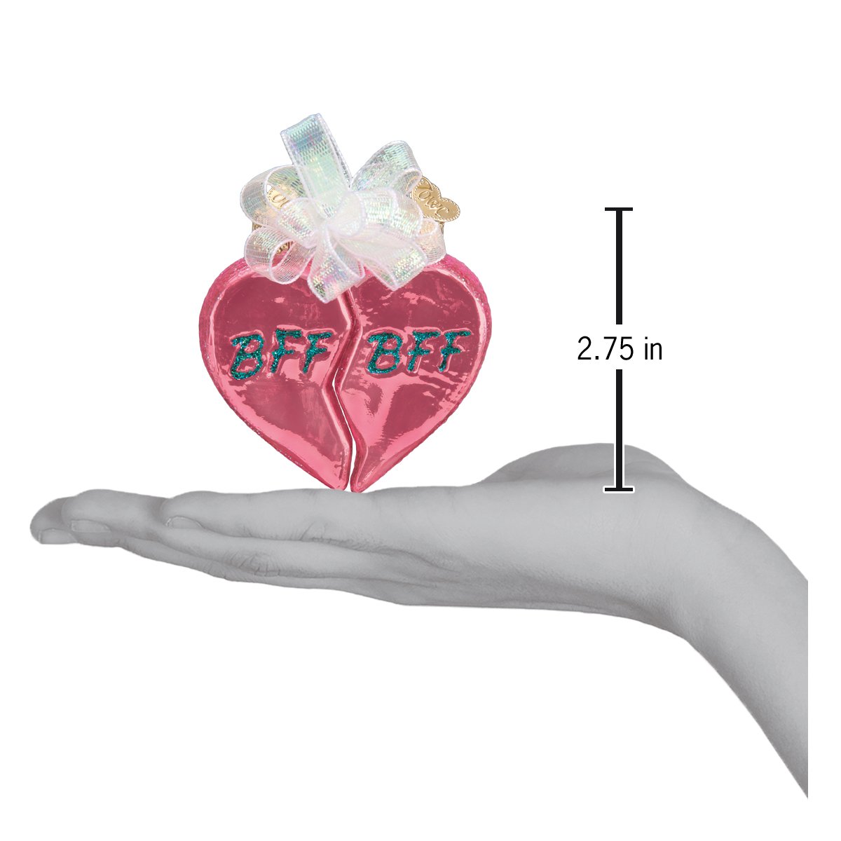 Old World Christmas: Bff Hearts Christmas Ornament