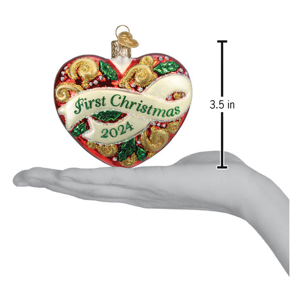 Old World Christmas: 2024 First Christmas Heart Ornament