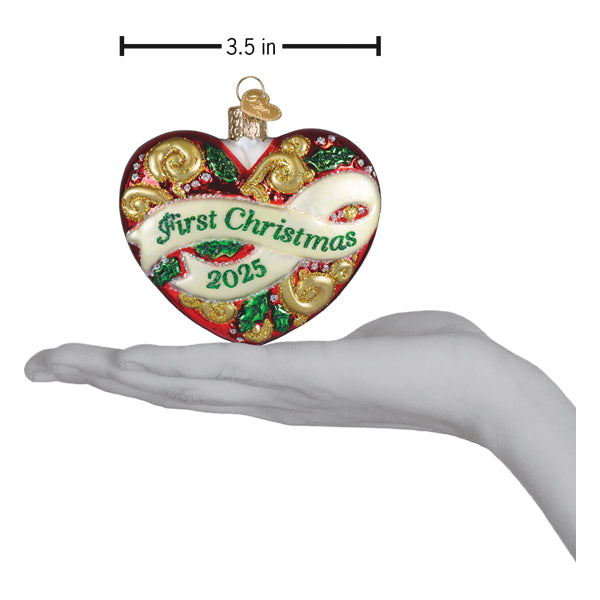 Old World Christmas: 2025 First Christmas Heart Ornament