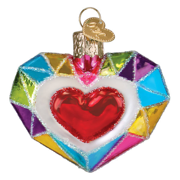Faceted Heart Ornament