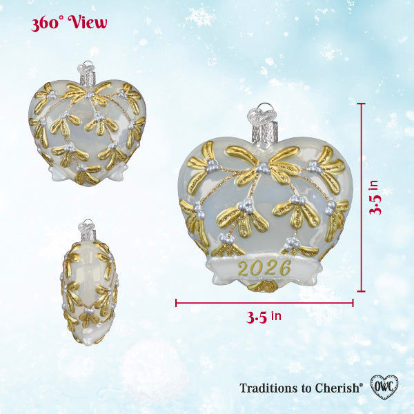 Old World Christmas: 2026 Heart Christmas Ornament