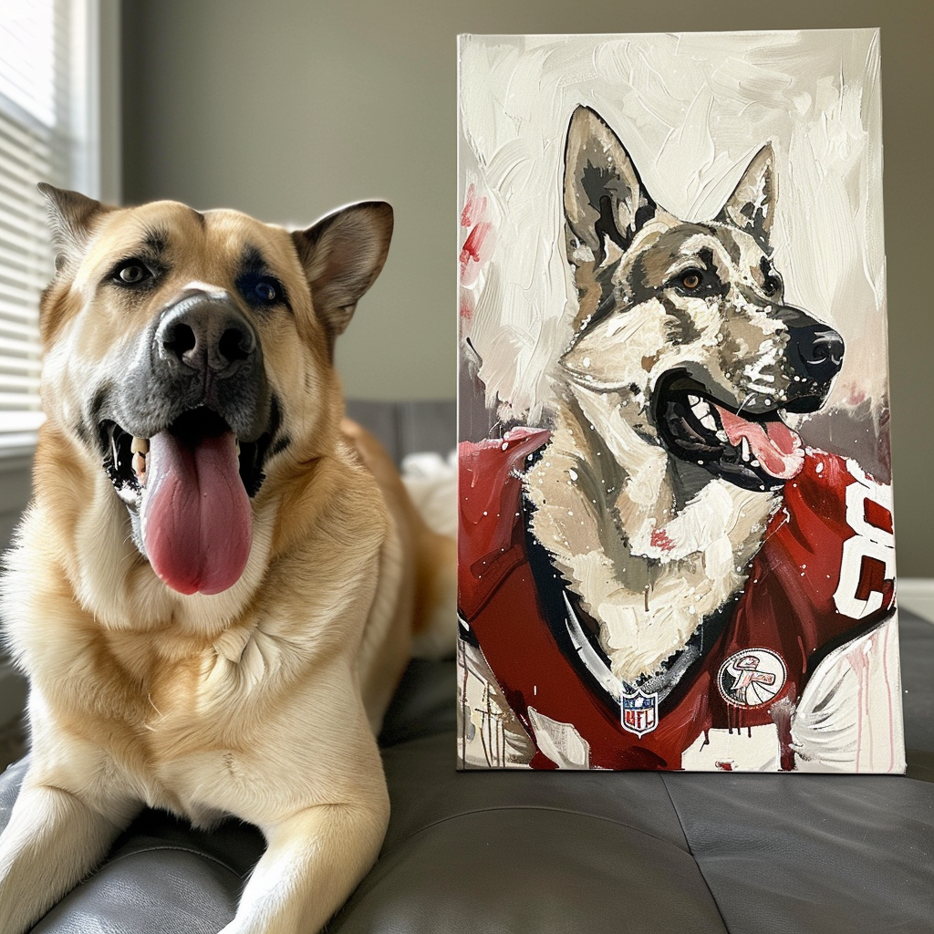Rugby Player Pet Texture Portrait