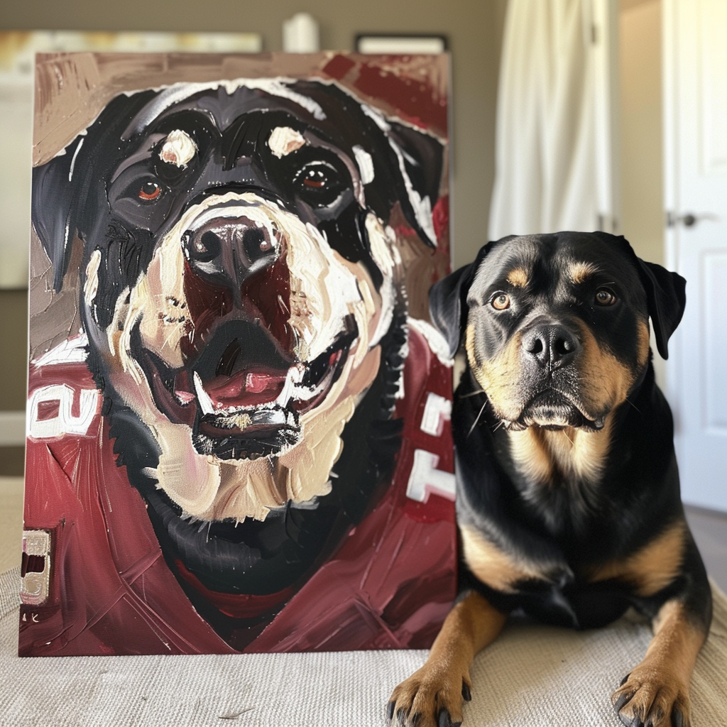 Rugby Player Pet Texture Portrait