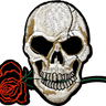 Skull with Rose - Patch