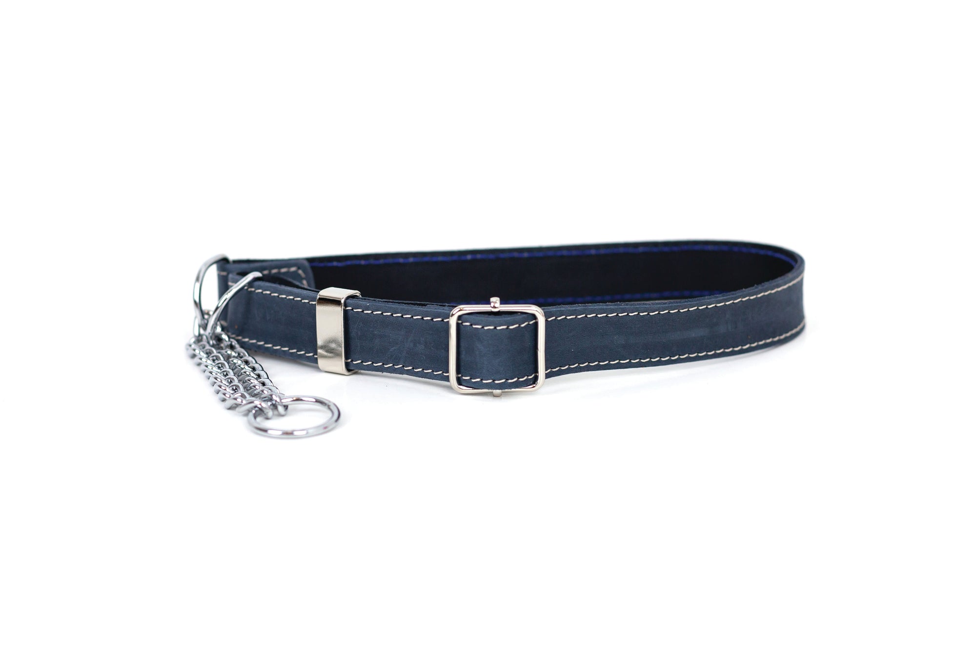 Euro-Dog Leather Martingale Dog Collar