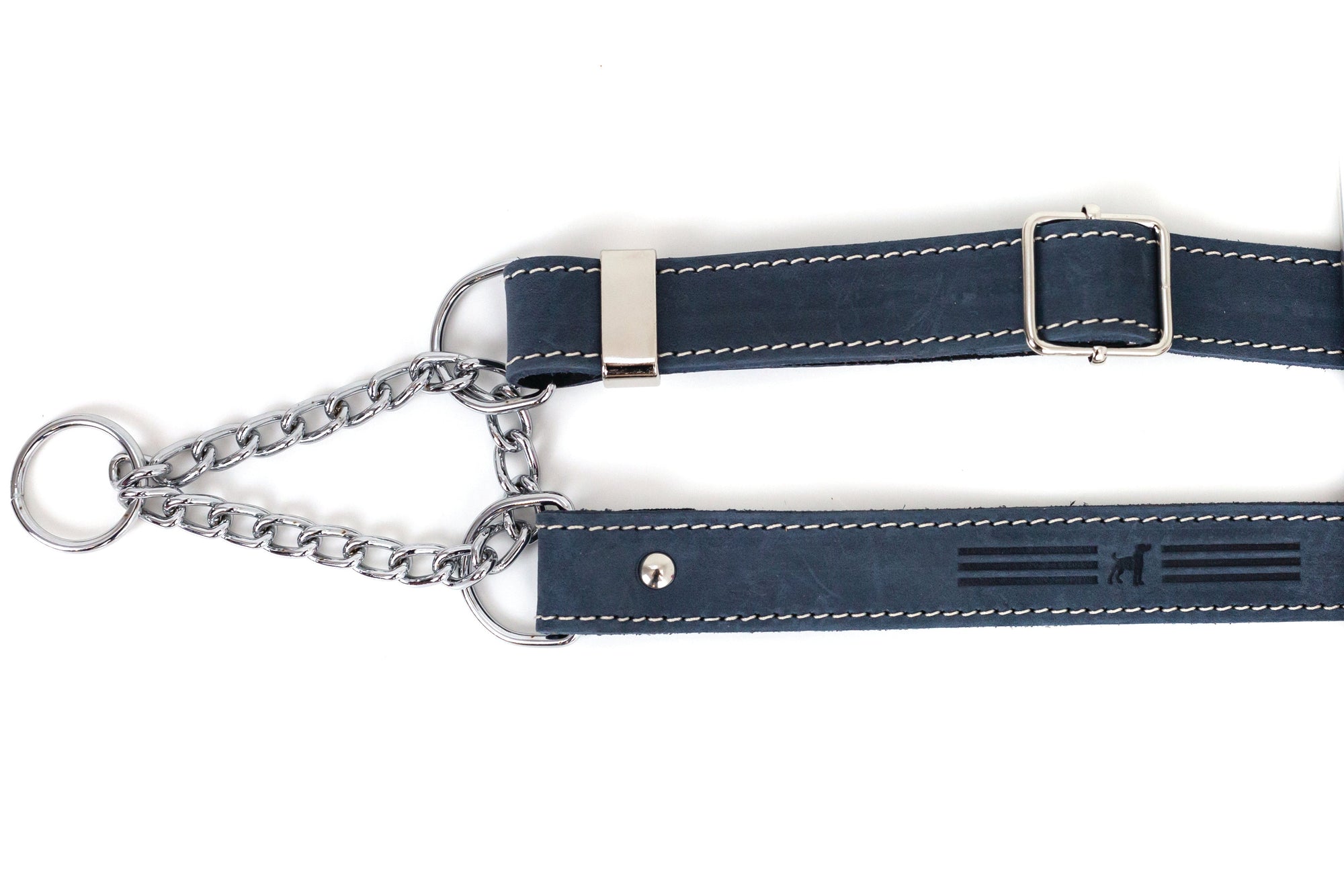 Euro-Dog Leather Martingale Dog Collar