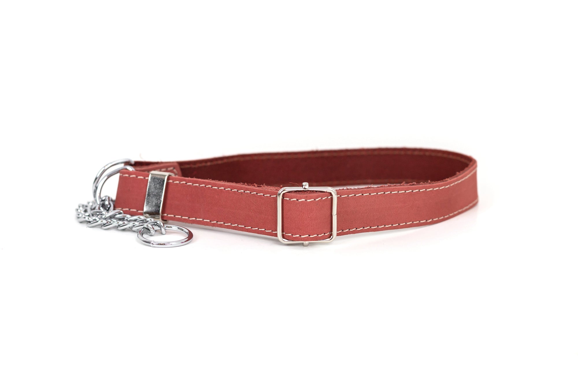 Euro-Dog Leather Martingale Dog Collar