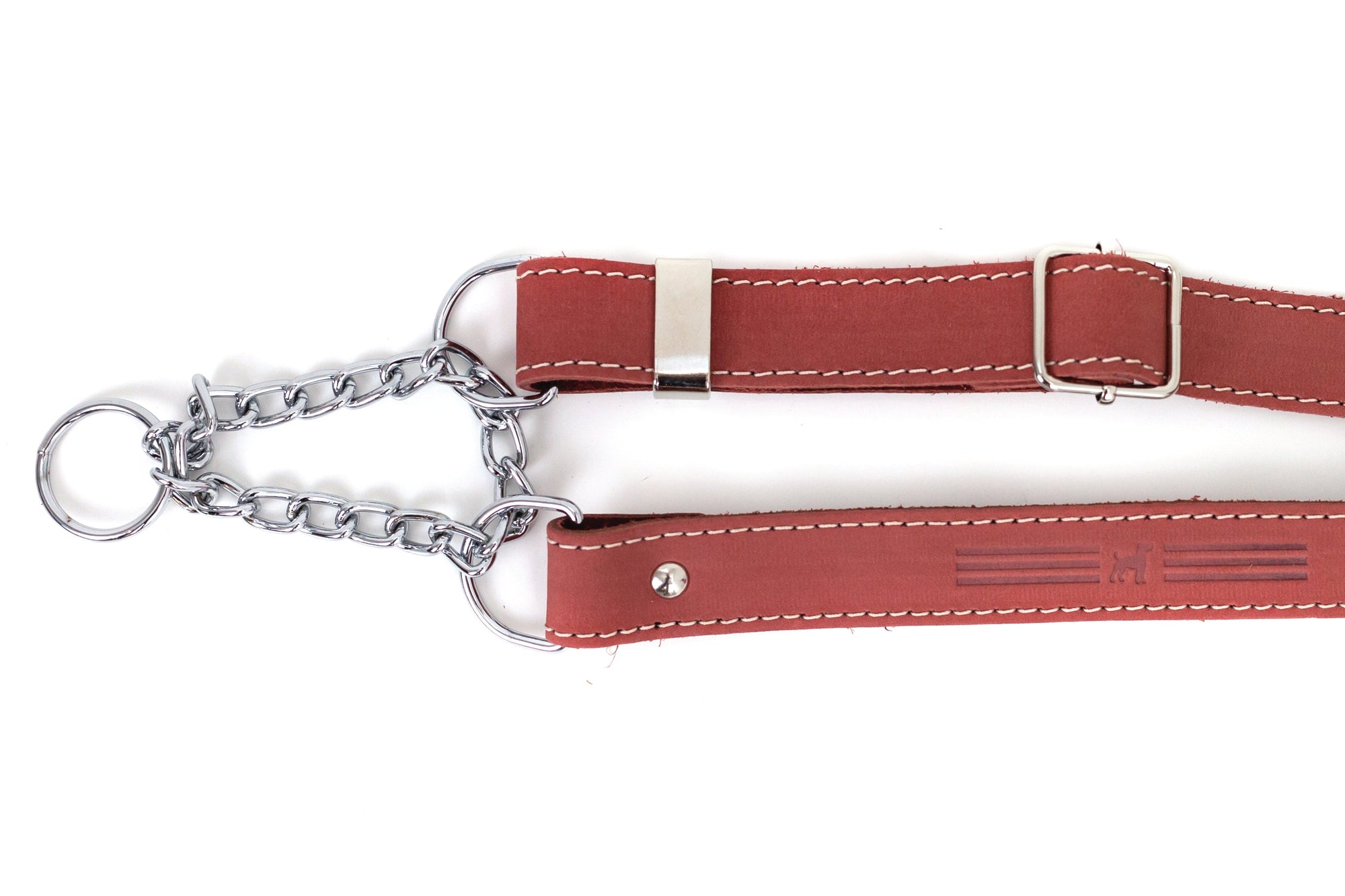 Euro-Dog Leather Martingale Dog Collar